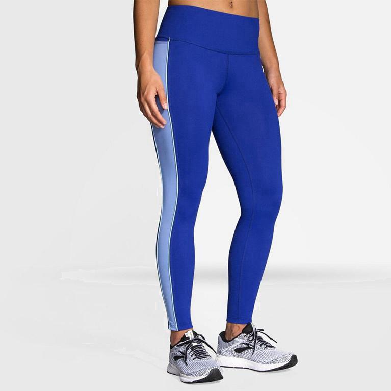 Brooks Greenlight Women's Running Leggings UK Discount - Blue (DAOHE2936)